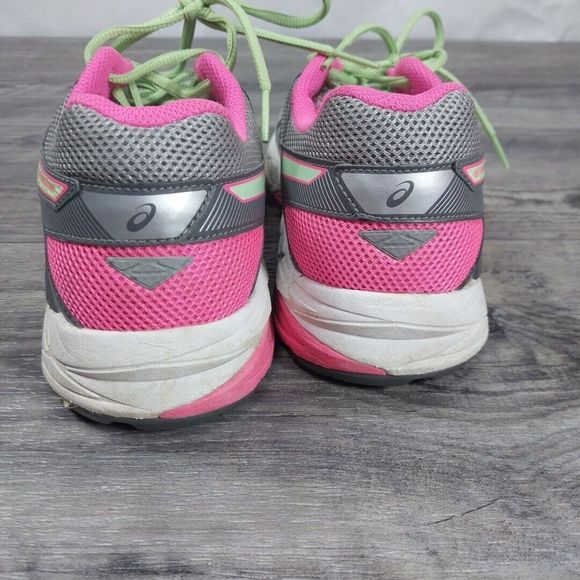 Asics Gel Venture 5 Running Shoes Women’s Size 8 T5H5N Gray Pink Green Sneakers - Picture 3 of 10